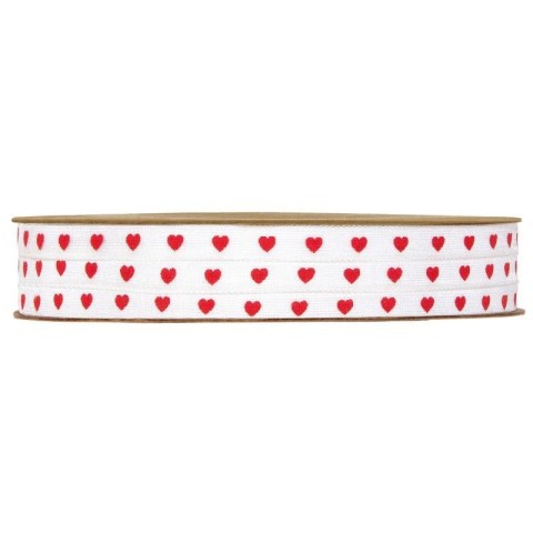 NASTRO ORGANZA CUORI MM6X25MT ROSSI